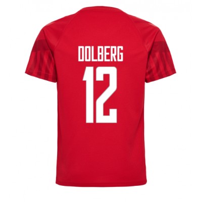 Danmark Kasper Dolberg #12 Hjemmedrakt VM 2022 Kortermet